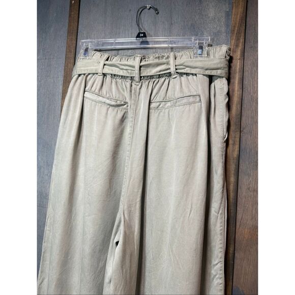 Cynthia Rowley Wide Leg 100% Lyocell Pants Sage Green/Khaki Women’s Size Large - Picture 6 of 7